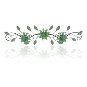 Metal Wall Art Modern Minimalist Metal Flowers Wall Decor Horizontal Wall Art🖤